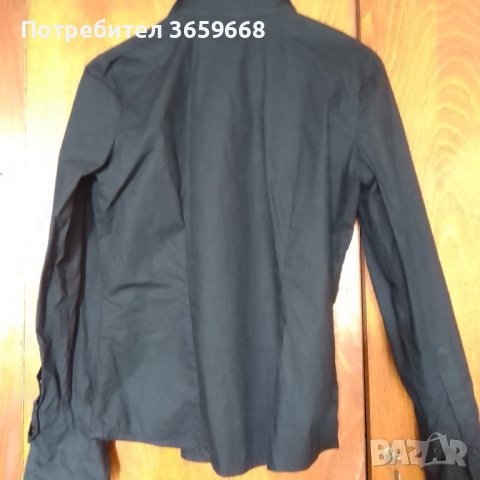 Дамска черна риза с бродерия, размер L,Нова, снимка 9 - Ризи - 40565955