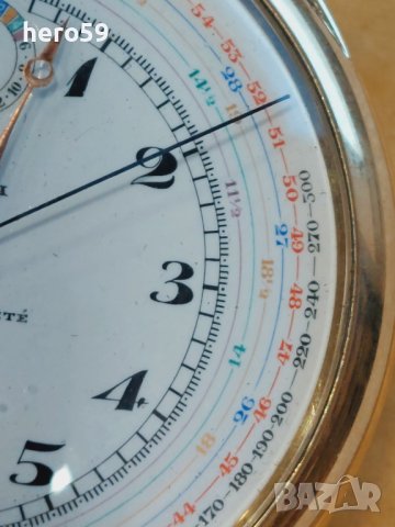Джобен часовник Омега хронограф Златна 18к.Omega watch chrono-tachymetre Rare 18 carat yellow gold, снимка 11 - Мъжки - 43791330