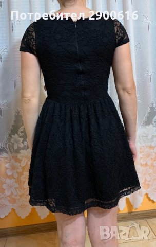 Черна елегантна рокля, снимка 8 - Рокли - 33110685