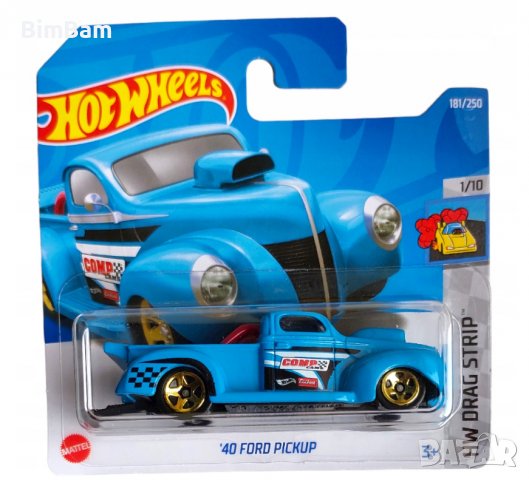 Оригинална количка Hot Wheels 40 Ford Pickup HW Drag Strip, снимка 1 - Коли, камиони, мотори, писти - 37896053