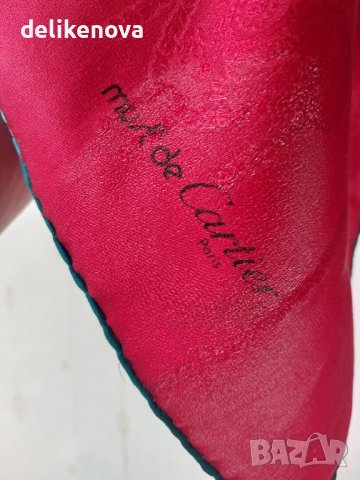 must de Cartier.  Original. 100% Коприна , снимка 2 - Шалове - 43347850