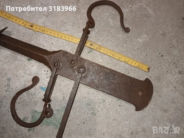 голям кантар с куки тегли до 100 кг, снимка 3 - Антикварни и старинни предмети - 50291796