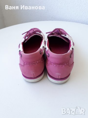 Розови кожени мокасини на Timberland, снимка 6 - Дамски ежедневни обувки - 32861529