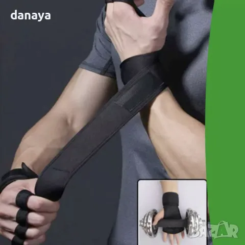 5779 Спортни ръкавици за фитнес тренировки с тежести, опора за китката, Чифт, снимка 4 - Спортна екипировка - 49596891