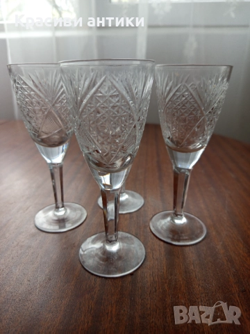  Кристални , руски ,съветски чаши за вино, снимка 8 - Други ценни предмети - 52647432