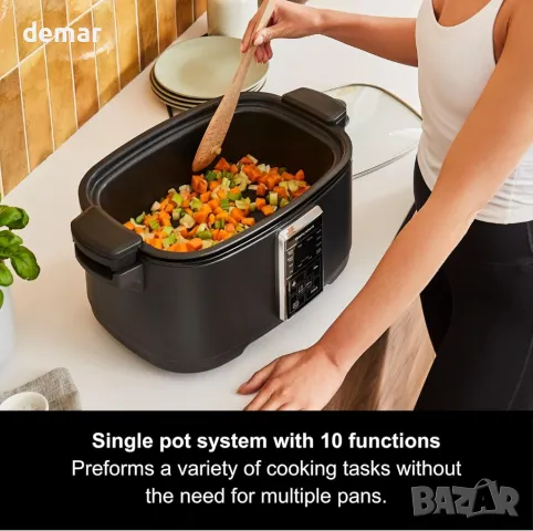 Мултифункционален мултикукър Morphy Richards 10 в 1,6,5 л,1350 W,черен, снимка 2 - Мултикукъри - 47853445