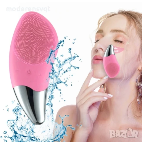 Силиконова четка за почистване на лице масажор SONIC FACIAL BRUSH, снимка 7 - Козметика за лице - 51327969