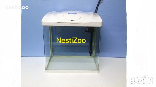 Панорамни Аквариуми-21 и 52литра-ЦВЯТ БЯЛ, снимка 2 - Аквариуми - 51110249