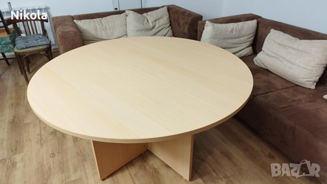 Кръгла маса светла - фладер бук - Ф 140/75/ 2,5см 