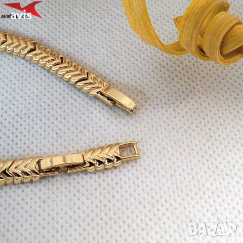 Гривна с 14К златно покритие 234825, снимка 2 - Гривни - 52797995