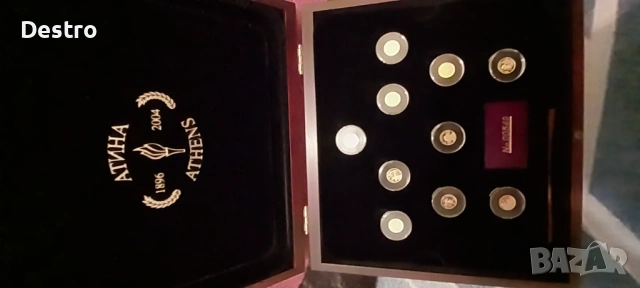 Комплект златни монети Атина 2004, снимка 4 - Нумизматика и бонистика - 53059303