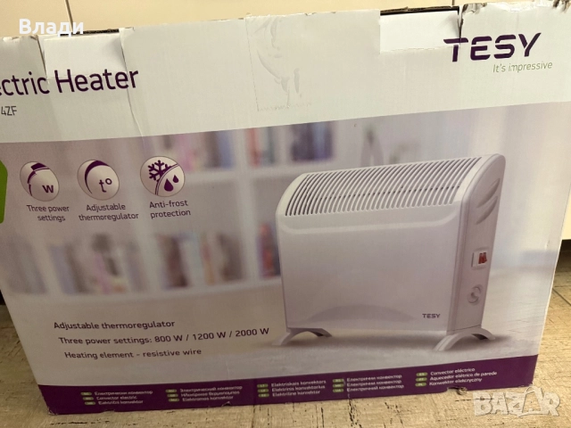 Конвектор TESY CN 204 ZF, снимка 3 - Отоплителни печки - 52101188