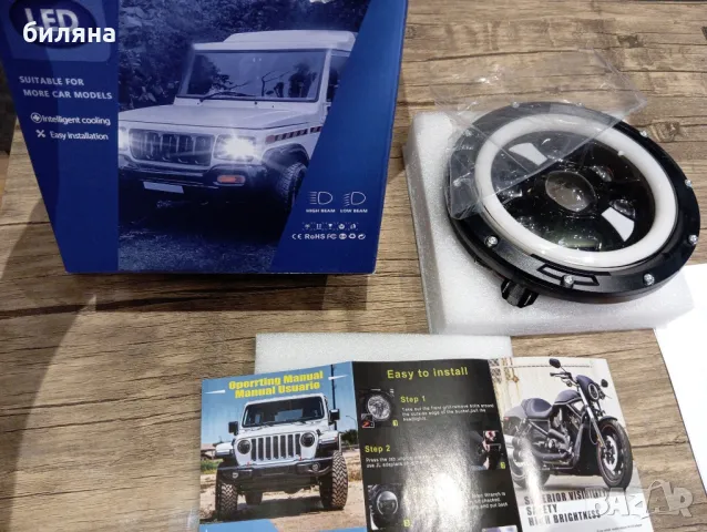 Фарове,кръгли,лед, снимка 3 - Аксесоари и консумативи - 50222512