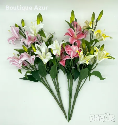 Изкуствени стръкове с лилии, снимка 9 - Изкуствени цветя - 50307411
