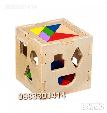 Дървен пъзел Сортер от дърво 