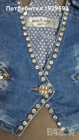 Дънков дамски елек марка Miss Curry jeans , снимка 2 - Елеци - 32774830