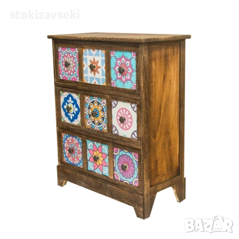 Арт шкаф, кафяв цвят, 62*30*75см