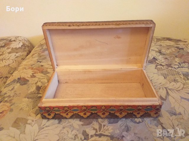 Стара дървена кутия 22см/12см/5см, снимка 5 - Декорация за дома - 28059377