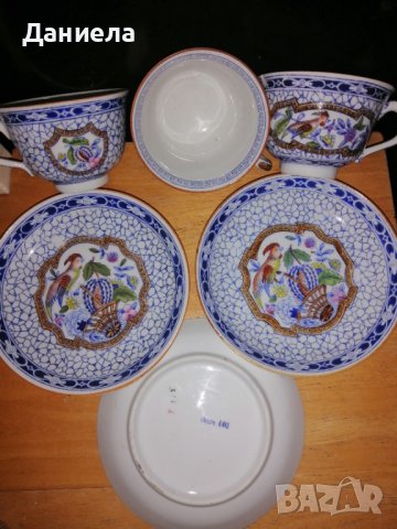 Античен порцелан Mosa - чаши и чинийки (3 броя), снимка 5 - Сервизи - 38936566