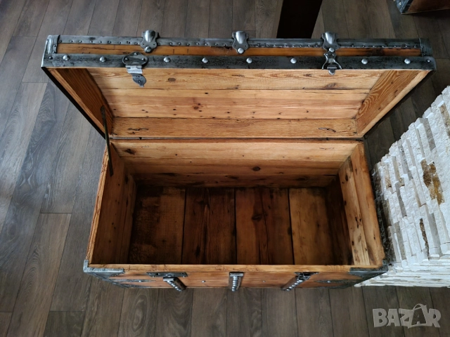 Стар дървен сандък/ракла/скрин, снимка 13 - Антикварни и старинни предмети - 52384755