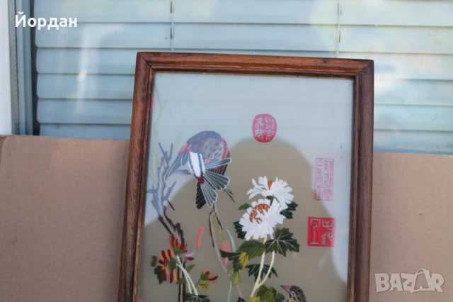 Стара Китайска картина с две лица , снимка 8 - Картини - 50989614