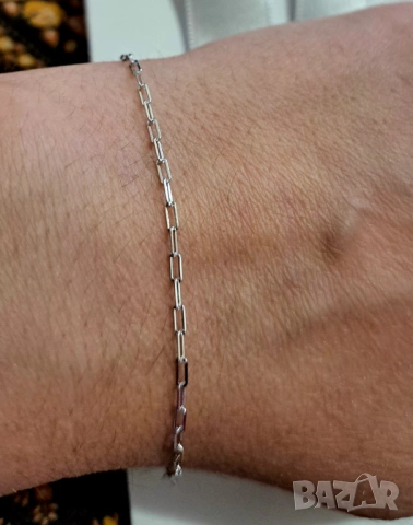 Нежна сребърна  гривна, снимка 2 - Гривни - 53203816