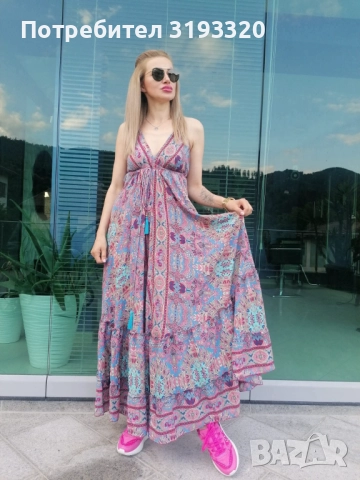 Рокля -Коприна,отворен гръб , снимка 3 - Рокли - 52905892