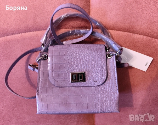 Mango нова с етикет малка лилава чанта 