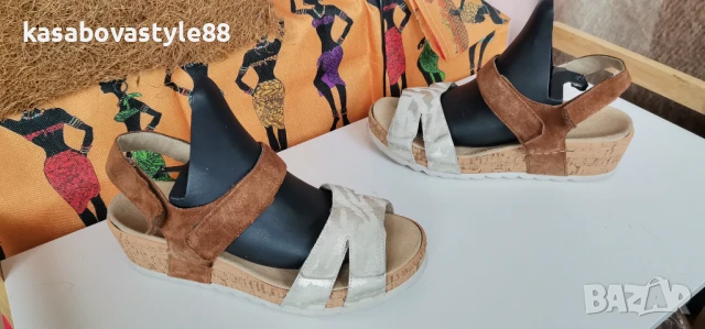 Сандали от естествен велур 39.5н., снимка 10 - Сандали - 51057054