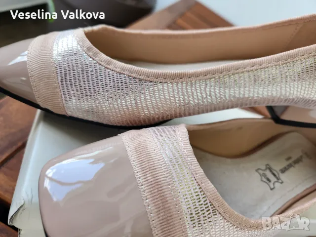 Дамски балеринки, естествена кожа, снимка 4 - Дамски ежедневни обувки - 49872948