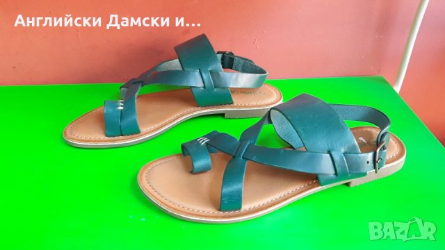 Английски дамски сандали естествена кожа-2 цвята, снимка 3 - Сандали - 28580151