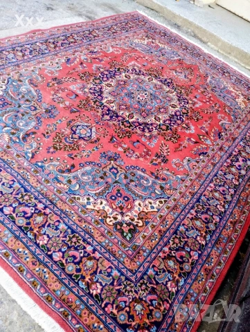 Ръчно тъкан вълнен килим.Ирански.Антика за ценители., снимка 3 - Килими - 52257601