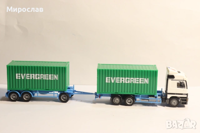 AWM H0 1/87 MERCEDES ACTROS КОНТЕЙНЕР КАМИОН МОДЕЛ, снимка 7 - Колекции - 53258266