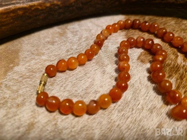 Колие От Естествени Камъни Карнеол , снимка 6 - Колиета, медальони, синджири - 51968607