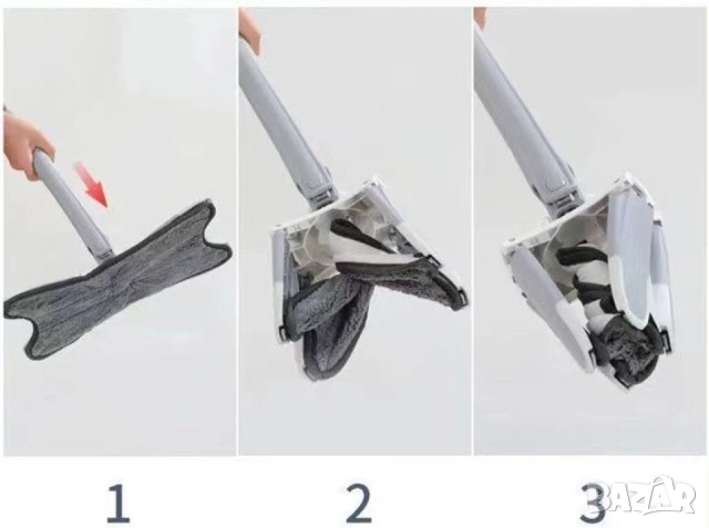 🧼 Уред с микрофибърна подложка за миене на под  