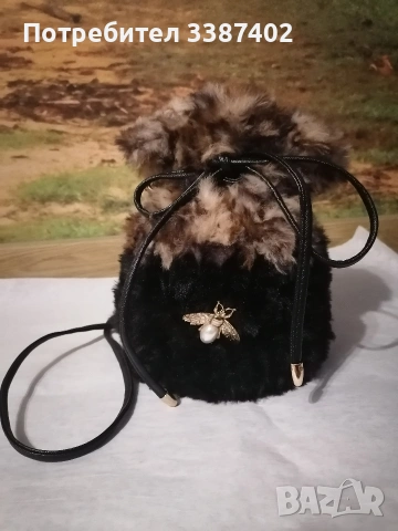 ръчно плетена пухена👜, снимка 2 - Чанти - 53207959