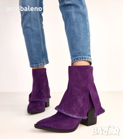 Дамски боти до глезена с навит калъф Felicia, 4цвята , снимка 9 - Дамски боти - 52164780