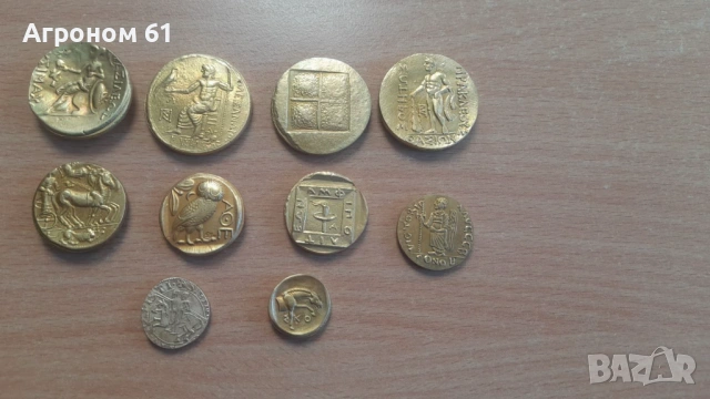 Римски монети сечени от Брут по случай убийство на Цезар реплики, снимка 14 - Нумизматика и бонистика - 52532817