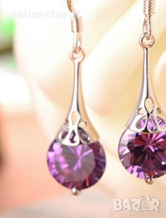 Сребърни Обеци Ретро висулки - 925 печат сребро BA224, снимка 3 - Обеци - 28147804