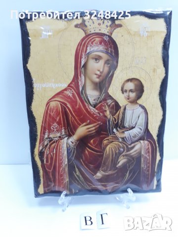 Голяма икона на Пресвета Майка Богородица Закрилница - Модел ВГ-- ръчна изработка , снимка 2 - Икони - 37640139