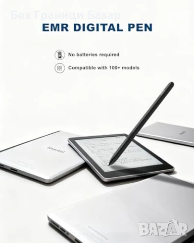 Нов Магнитен EMR стилус 4096 нива, tilt, palm rejection, 5 накрайника, снимка 5 - Друга електроника - 53521791