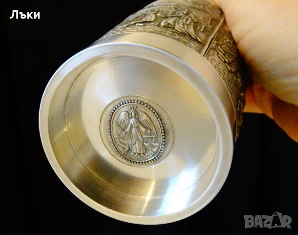 Западно Германска чаша,халба от калай Нюрнберг. , снимка 9 - Антикварни и старинни предмети - 26694716