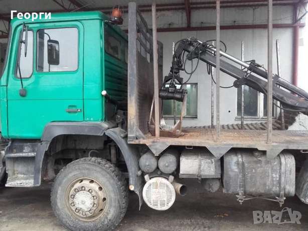 Ман 4х4 с кран за дърва, снимка 3 - Камиони - 35284982