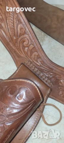 Мексикански каубойски кобур ръчна изработка, снимка 4 - Антикварни и старинни предмети - 51422031