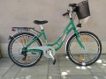 Продавам колела внос от Германия  градски алуминиев велосипед TOURY CITY GREEN 26 цола с кошничка