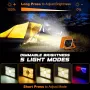 MUEZDUR 100W преносима работна светлина, 466 LED 10000 LM, 5 режима, USB и соларно захранване, снимка 3