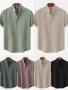 Пролетно-лятна ежедневна мъжка риза от памучен плат с къс ръкав, 6цвята , снимка 1 - Ризи - 44901083
