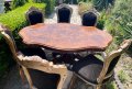Трапезни  маси с 4 или 6 стола с дърворезба, снимка 3