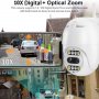 2021 WiFi Външна Камера с Две Лещи и преближаване видеонаблюдение, снимка 1 - IP камери - 33296159