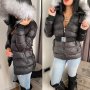 Дамско зимно луксозно яке с лисица Moncler код 31, снимка 1 - Якета - 38223353